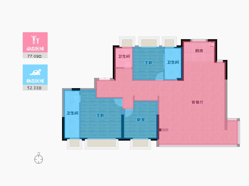 湖北省-武汉市-招商·武汉城建未来中心-117.81-户型库-动静分区