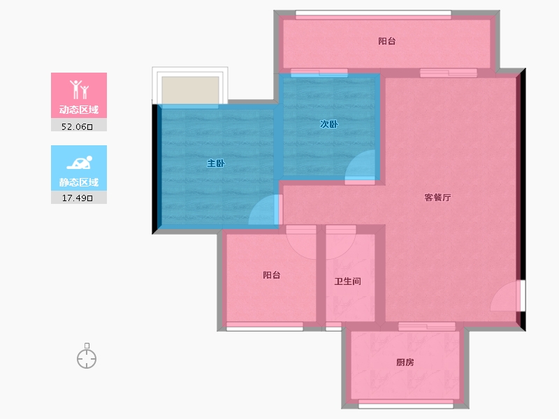 广东省-肇庆市-江南名苑-60.97-户型库-动静分区