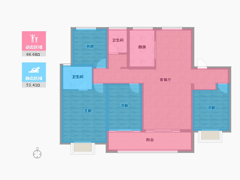 山东省-济南市-中电建国誉府-107.53-户型库-动静分区