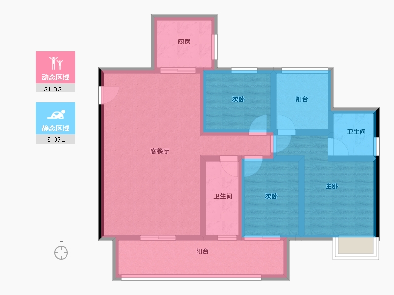 广东省-肇庆市-江南名苑-92.35-户型库-动静分区