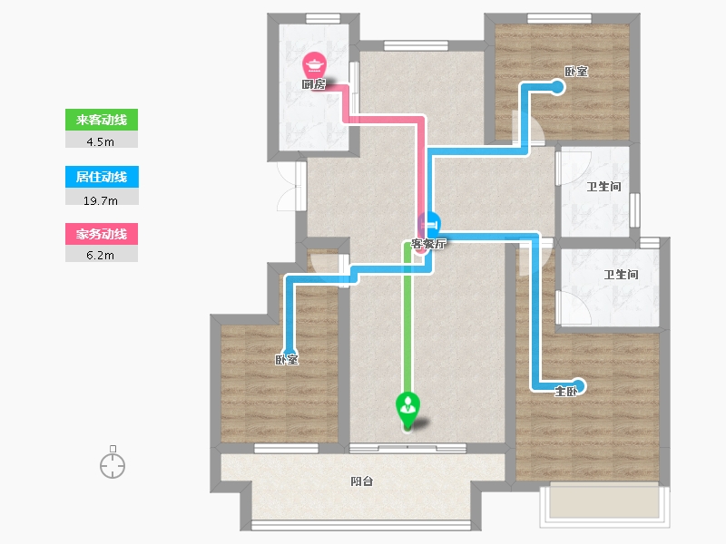 山东省-聊城市-阳谷怡嘉园小区-91.95-户型库-动静线