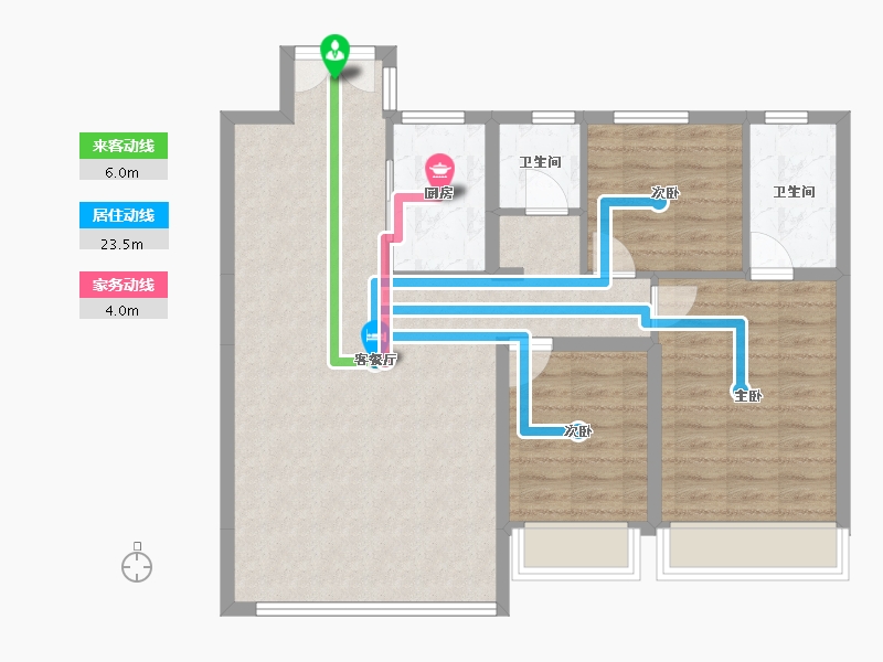 山东省-淄博市-禧悦学府-87.32-户型库-动静线