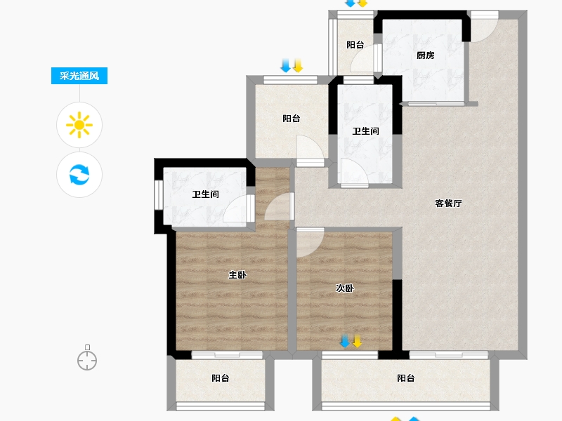 广东省-惠州市-泰丰牧马湖.-83.06-户型库-采光通风