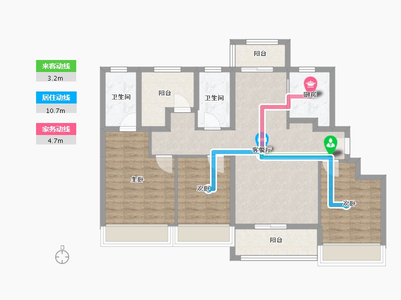 广东省-珠海市-华发水岸新城·水岸华府-87.95-户型库-动静线