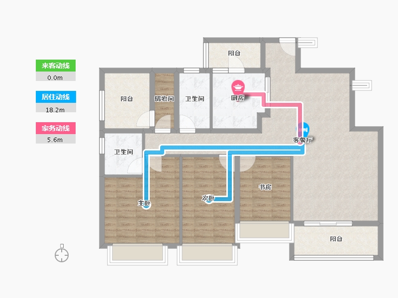 广东省-珠海市-绿景玺悦湾-109.32-户型库-动静线