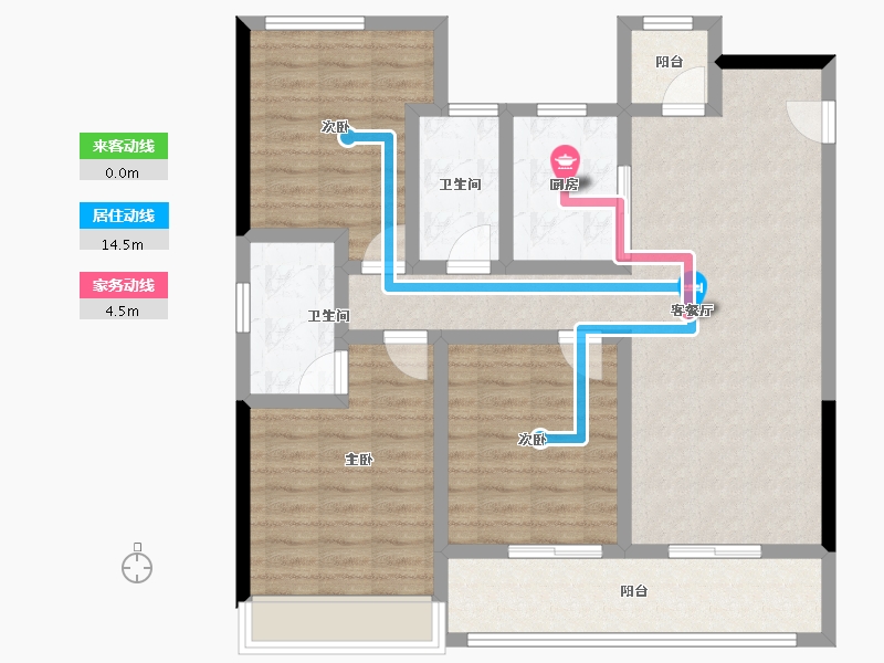 浙江省-舟山市-绿城凌波秋月-97.34-户型库-动静线