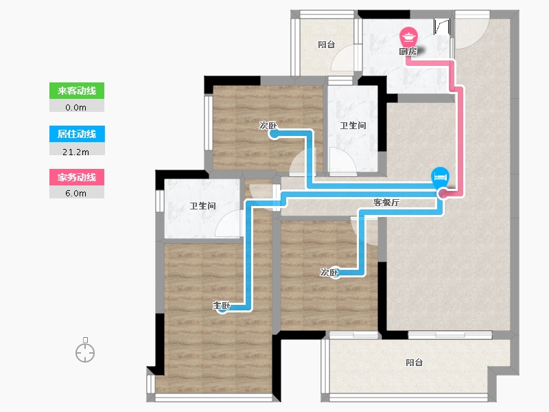 四川省-绵阳市-领地国际社区五期-87.18-户型库-动静线