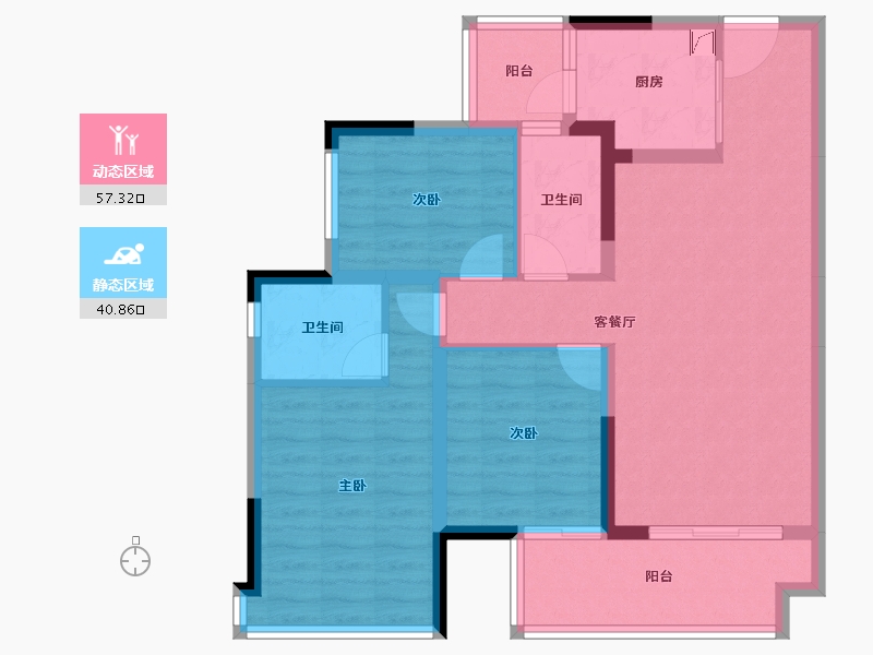 四川省-绵阳市-领地国际社区五期-87.18-户型库-动静分区