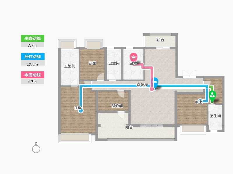 广东省-珠海市-绿景玺悦湾-145.10-户型库-动静线