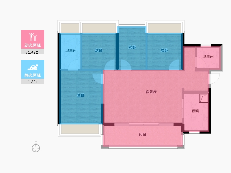 广东省-深圳市-联发悦尚居-83.31-户型库-动静分区