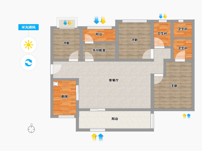 广东省-广州市-广州城投·领南府-101.77-户型库-采光通风