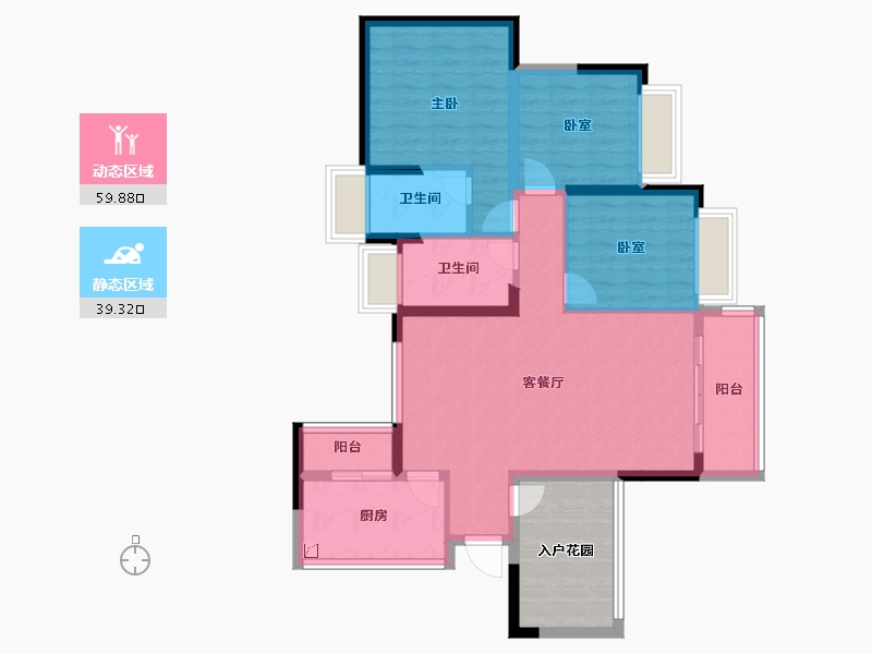 广东省-惠州市-新世界天澜-97.32-户型库-动静分区