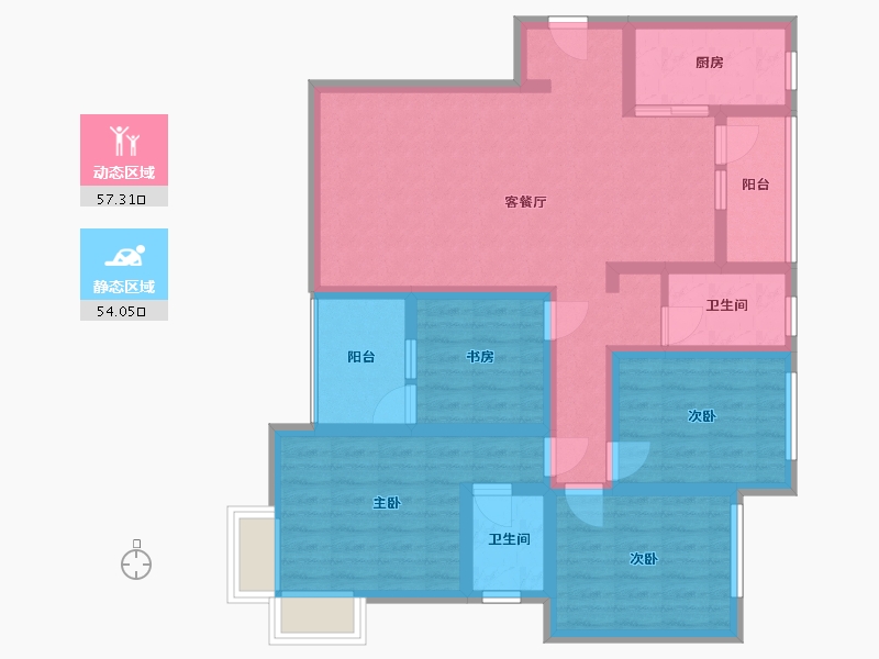 河北省-石家庄市-盛世常山-120.00-户型库-动静分区