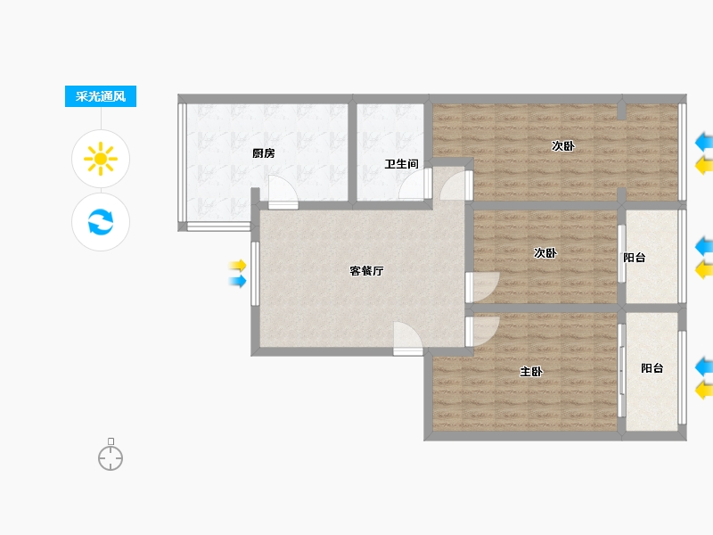 江西省-南昌市-干家大屋-105.55-户型库-采光通风