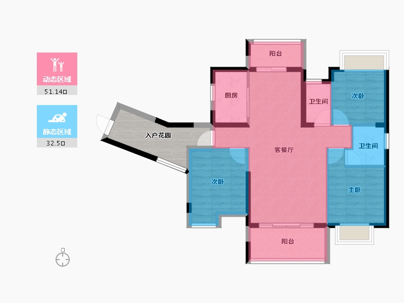 广东省-河源市-友诚丽苑-82.64-户型库-动静分区