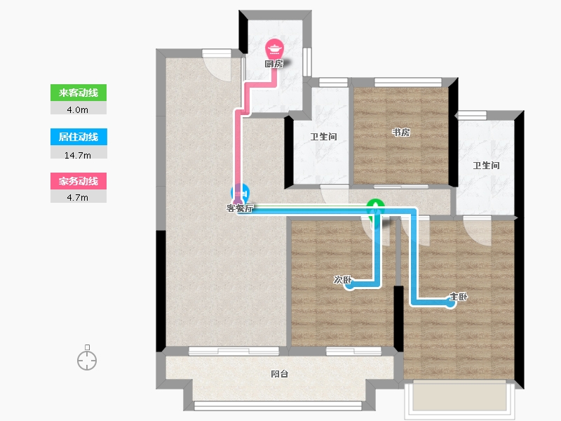 浙江省-绍兴市-文德-83.00-户型库-动静线