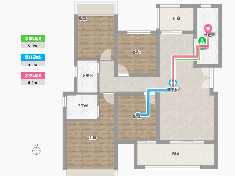 贵州省-遵义市-金科集美东方-105.00-户型库-动静线