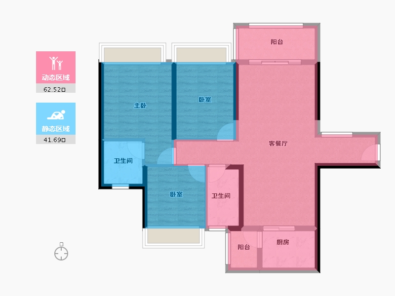 广东省-肇庆市-方凯天悦城-93.00-户型库-动静分区