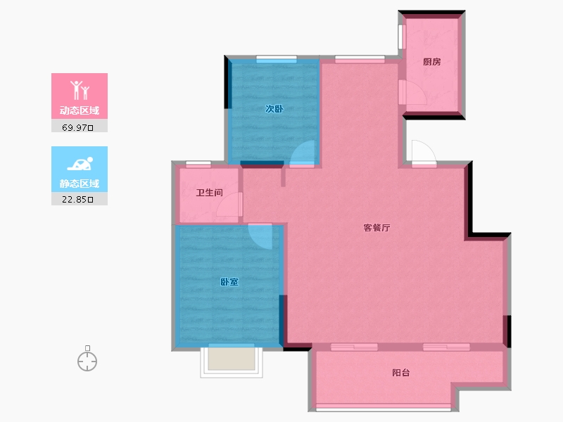 安徽省-合肥市-华侨城空港国际小镇水岸8号-84.00-户型库-动静分区