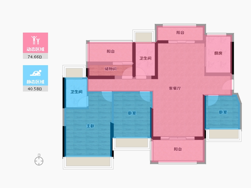 广东省-肇庆市-方凯天悦城-102.50-户型库-动静分区