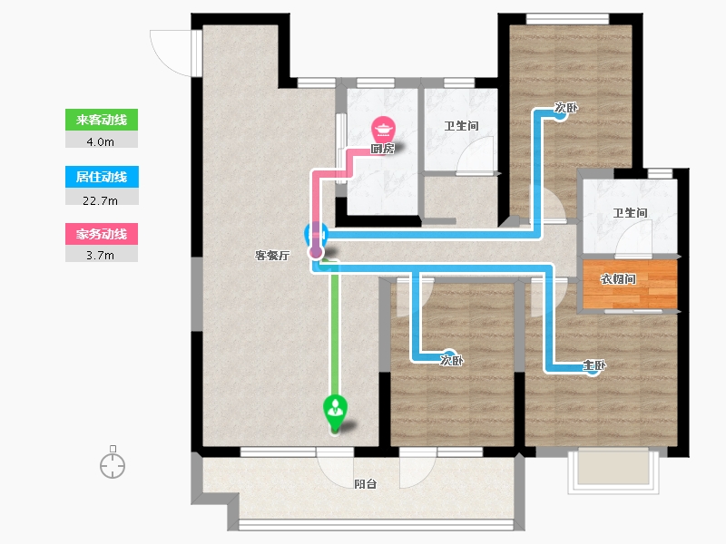 山东省-聊城市-孟达·水樾澜庭-96.00-户型库-动静线