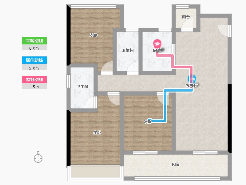 浙江省-舟山市-绿城凌波秋月-97.35-户型库-动静线