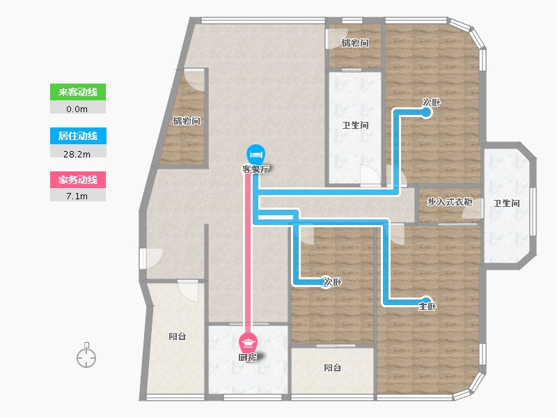 浙江省-金华市-梅湖公馆-168.57-户型库-动静线