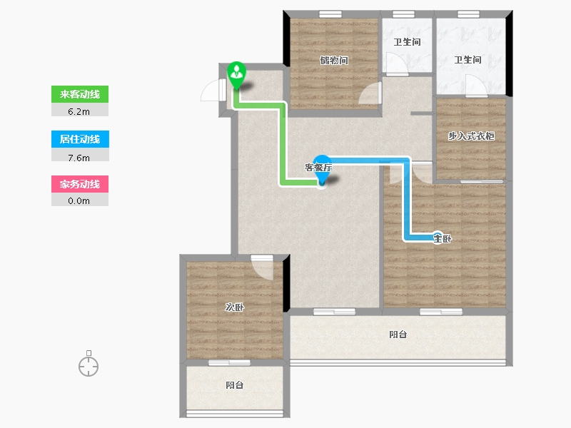 安徽省-合肥市-华侨城空港国际小镇水岸8号-117.71-户型库-动静线