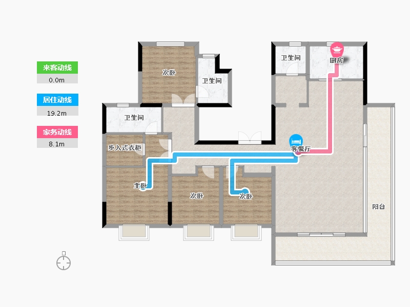 安徽省-合肥市-华侨城空港国际小镇水岸8号-176.01-户型库-动静线