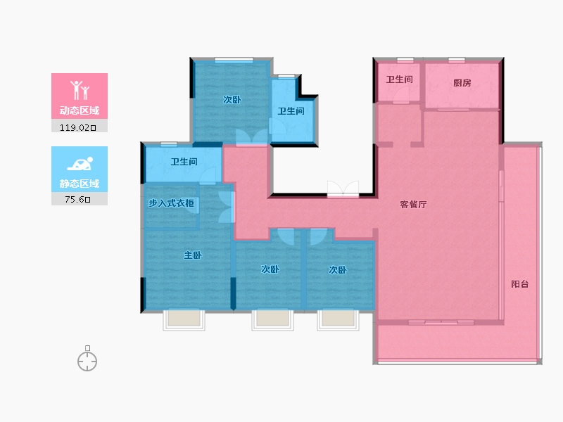 安徽省-合肥市-华侨城空港国际小镇水岸8号-176.01-户型库-动静分区