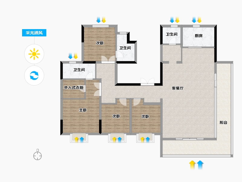 安徽省-合肥市-华侨城空港国际小镇水岸8号-176.01-户型库-采光通风