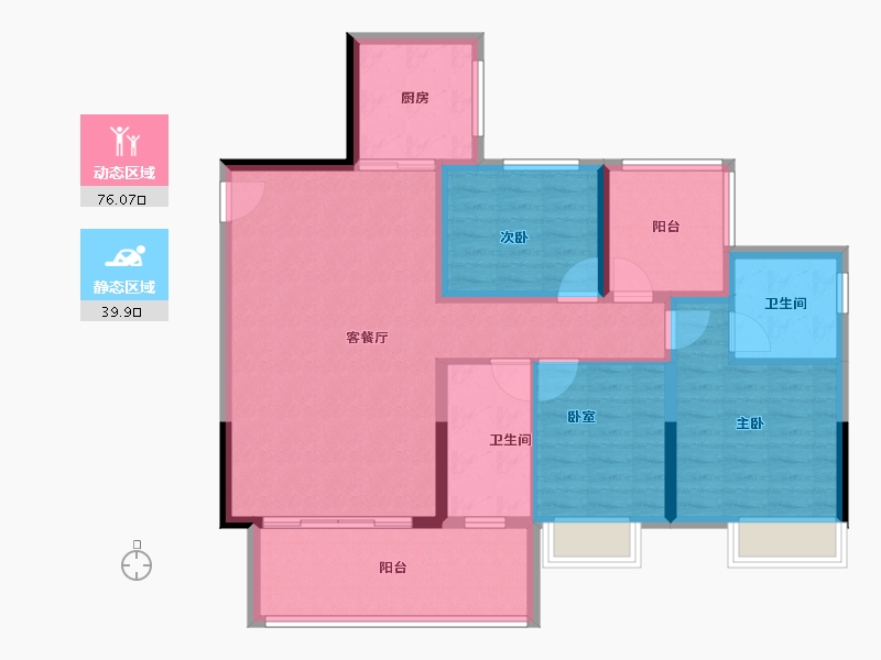 广东省-肇庆市-江南名苑-104.00-户型库-动静分区