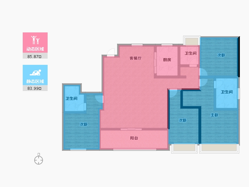 浙江省-舟山市-绿城凌波秋月-151.53-户型库-动静分区