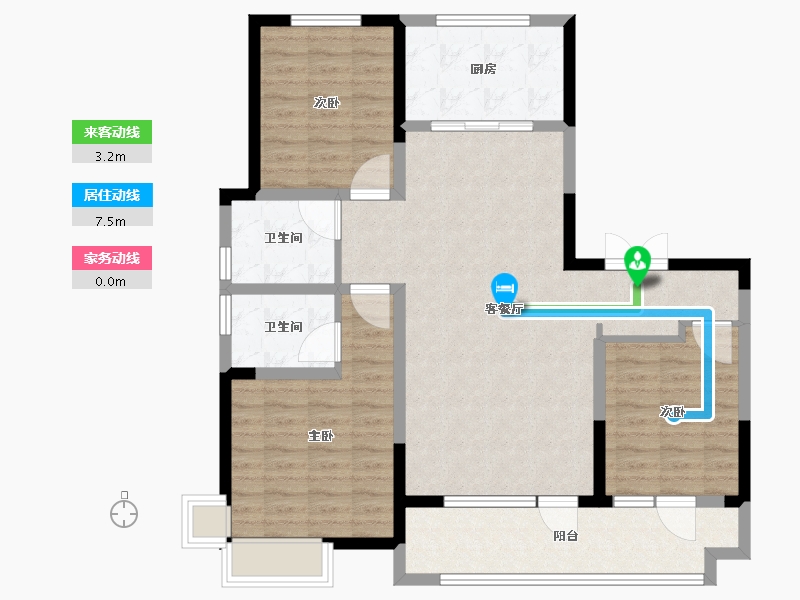 山东省-聊城市-民生·城市玖玺-102.40-户型库-动静线