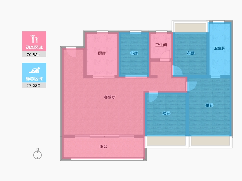 江苏省-苏州市-华侨城龙湖·启元-114.15-户型库-动静分区