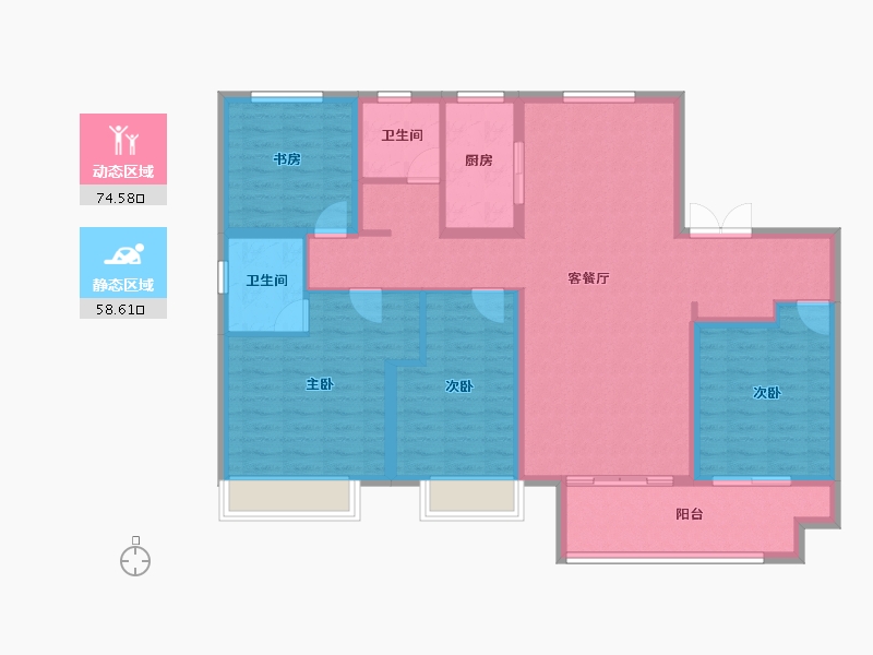 山东省-济南市-国融西兴时代-120.00-户型库-动静分区