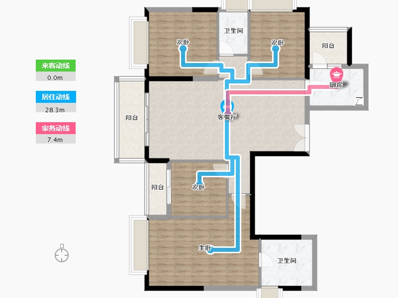 广东省-广州市-粤泰荣廷府-128.15-户型库-动静线