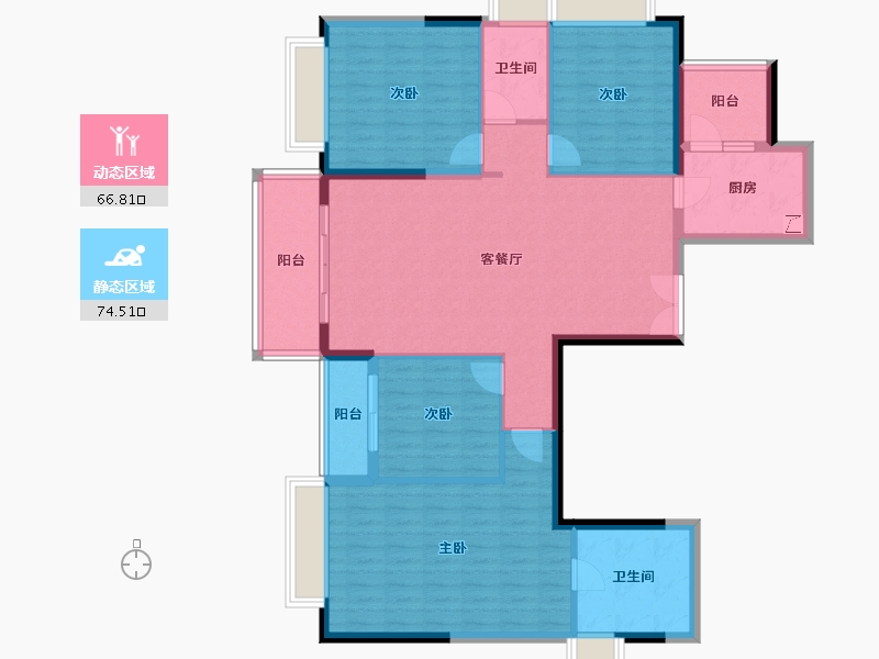 广东省-广州市-粤泰荣廷府-128.15-户型库-动静分区