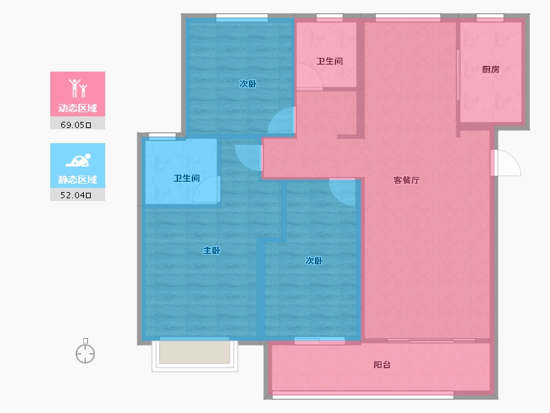 山东省-济南市-国融西兴时代-110.00-户型库-动静分区