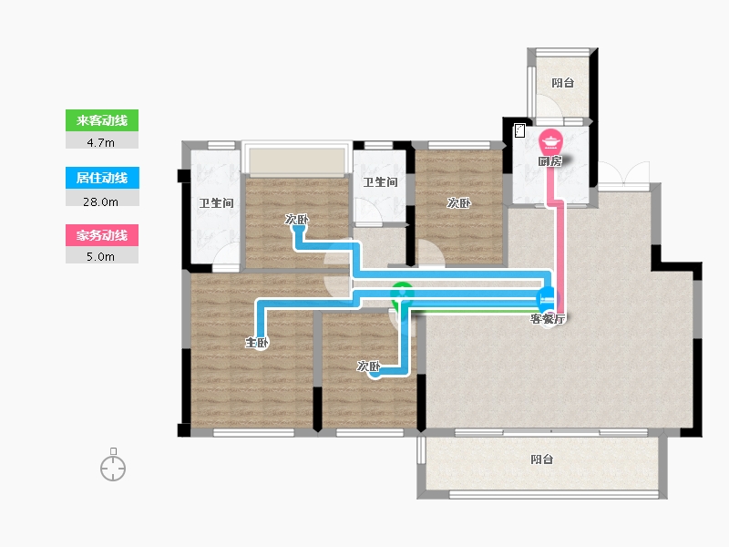 四川省-成都市-悦湖金茂悦-120.00-户型库-动静线