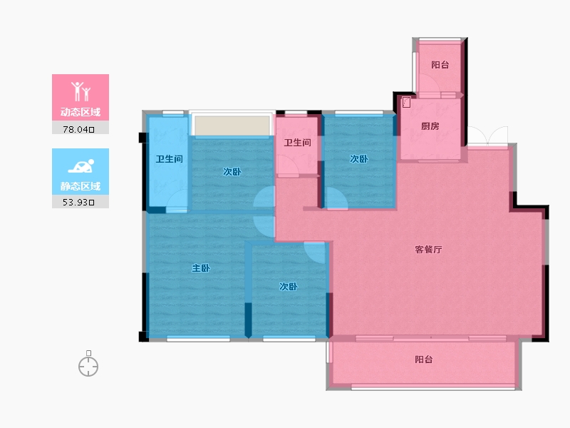 四川省-成都市-悦湖金茂悦-120.00-户型库-动静分区