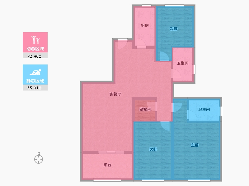 广东省-佛山市-恒大郦湖城-115.20-户型库-动静分区