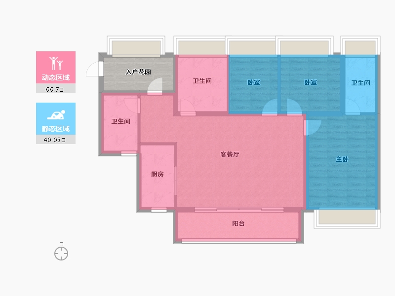 广东省-深圳市-仁恒公园世纪三期-102.40-户型库-动静分区