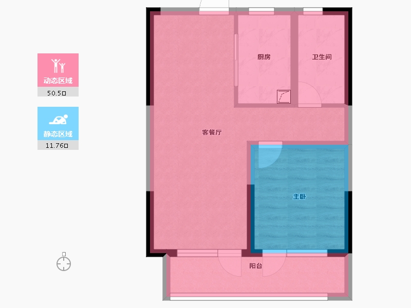 山东省-聊城市-民生·城市玖玺-54.86-户型库-动静分区