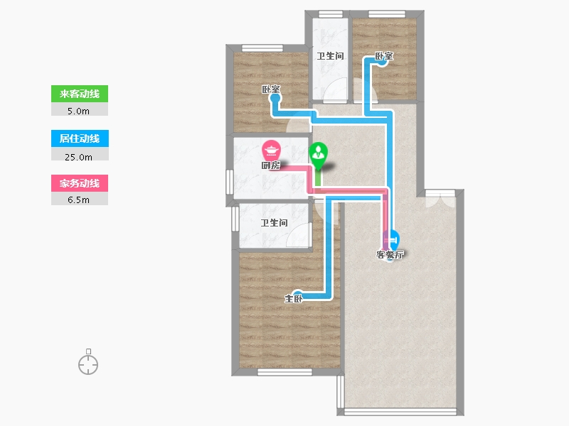 广东省-珠海市-长沙新苑-75.17-户型库-动静线