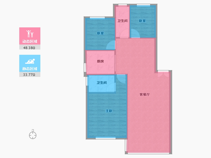 广东省-珠海市-长沙新苑-75.17-户型库-动静分区