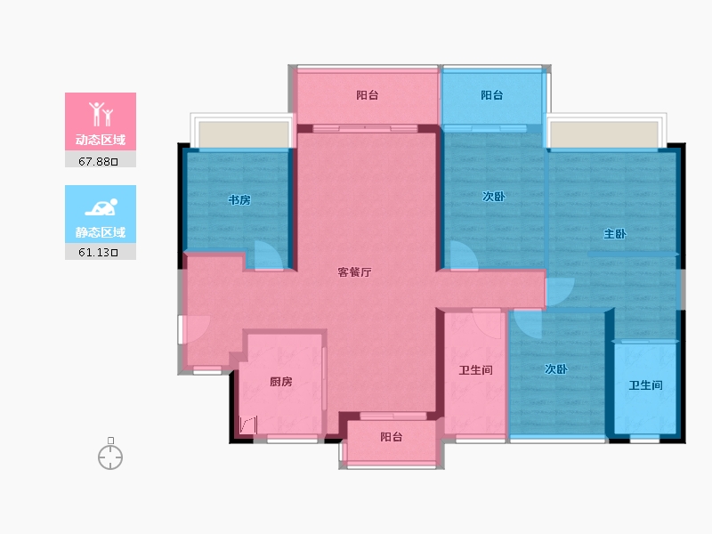 广东省-广州市-融创璟粤府-116.16-户型库-动静分区