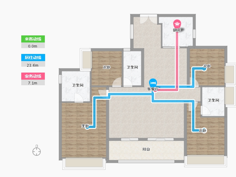 广东省-深圳市-仁恒公园世纪三期-141.60-户型库-动静线