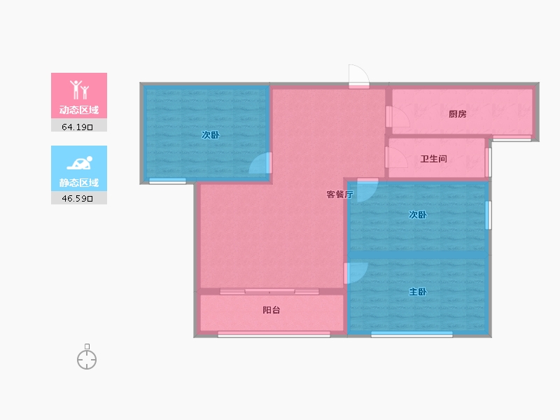 河南省-漯河市-龙腾祥和花园-99.54-户型库-动静分区