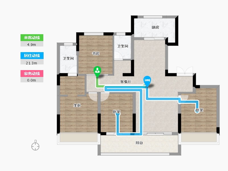 浙江省-湖州市-南控地产云澜府-110.97-户型库-动静线